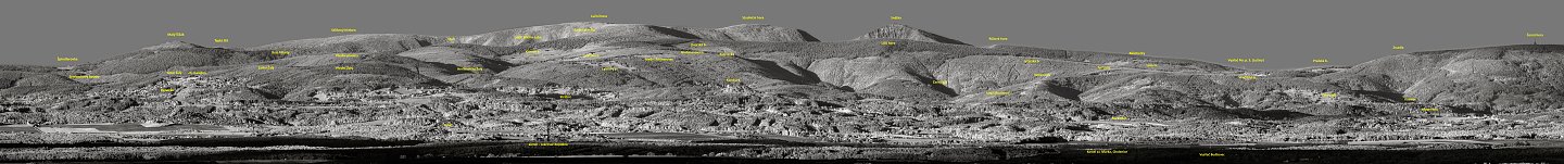 Panorama Krkonoš z Lipanské hory - 97 km